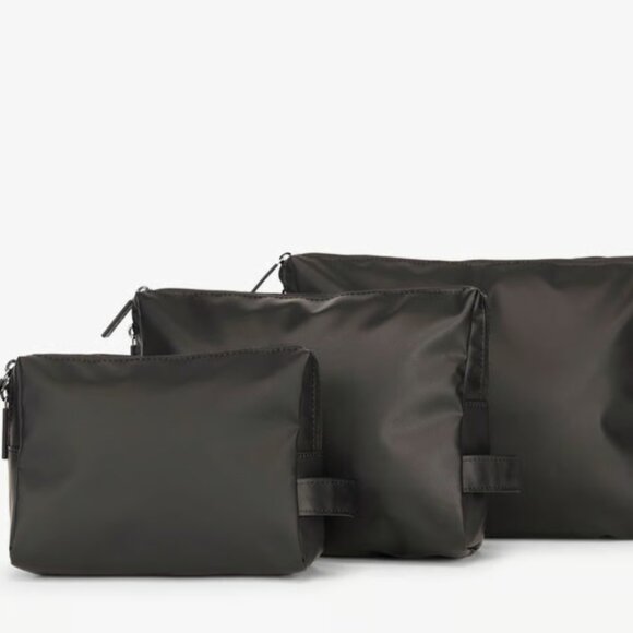 Calpak Water Resistant Zippered Pouch Set (3 Pieces) in Black - Like New - Picture 1 of 4